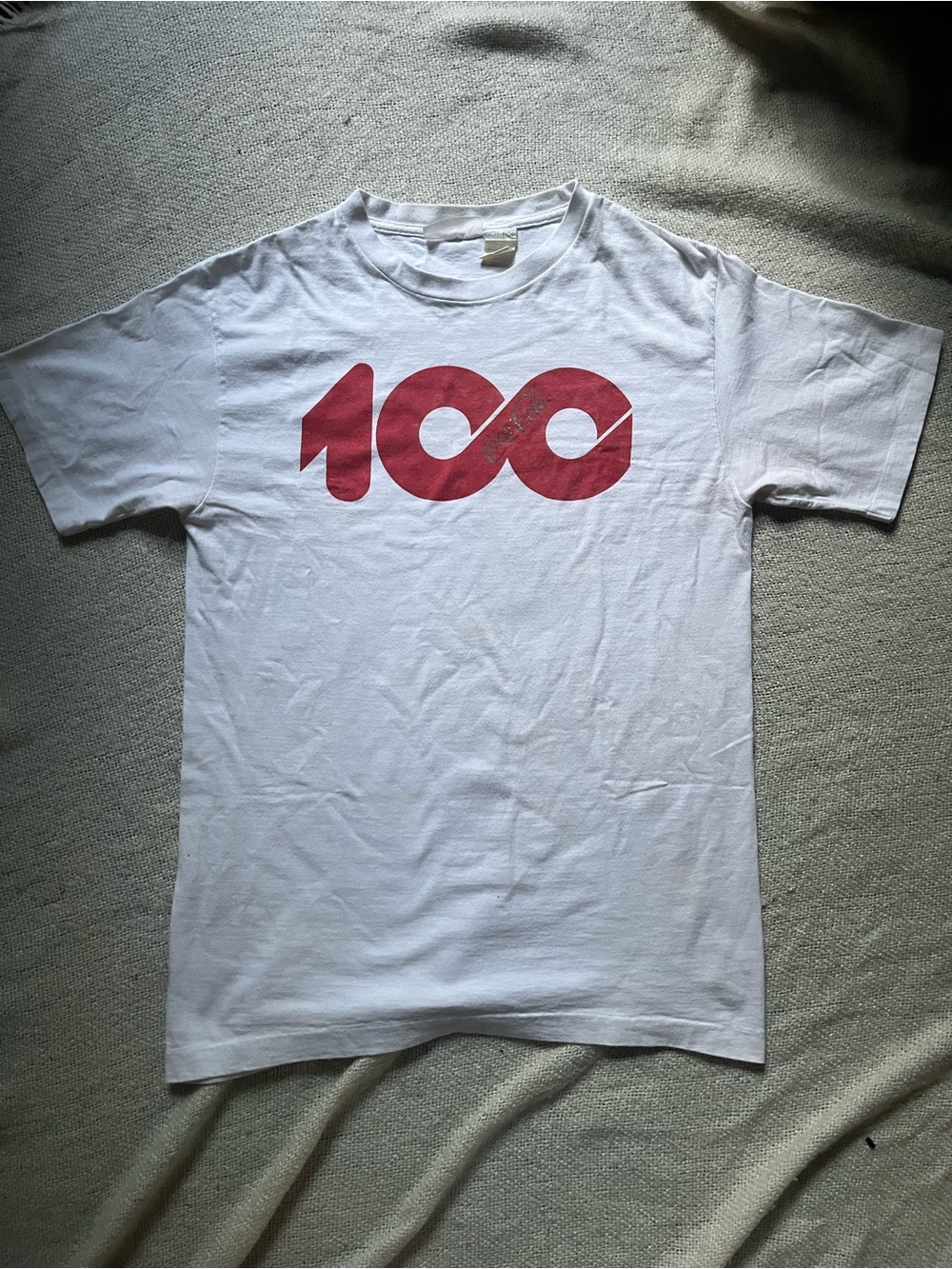 Single Stitch Coca Cola 100th anniversary  graphic t-shirt